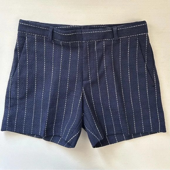 Banana Republic Tailored Shorts Navy  Blue & White Stripes Size 0 NWOT - Picture 5 of 15